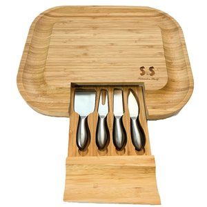 NWOT Large Charcuterie, Cheese and Cutting Board with Tools